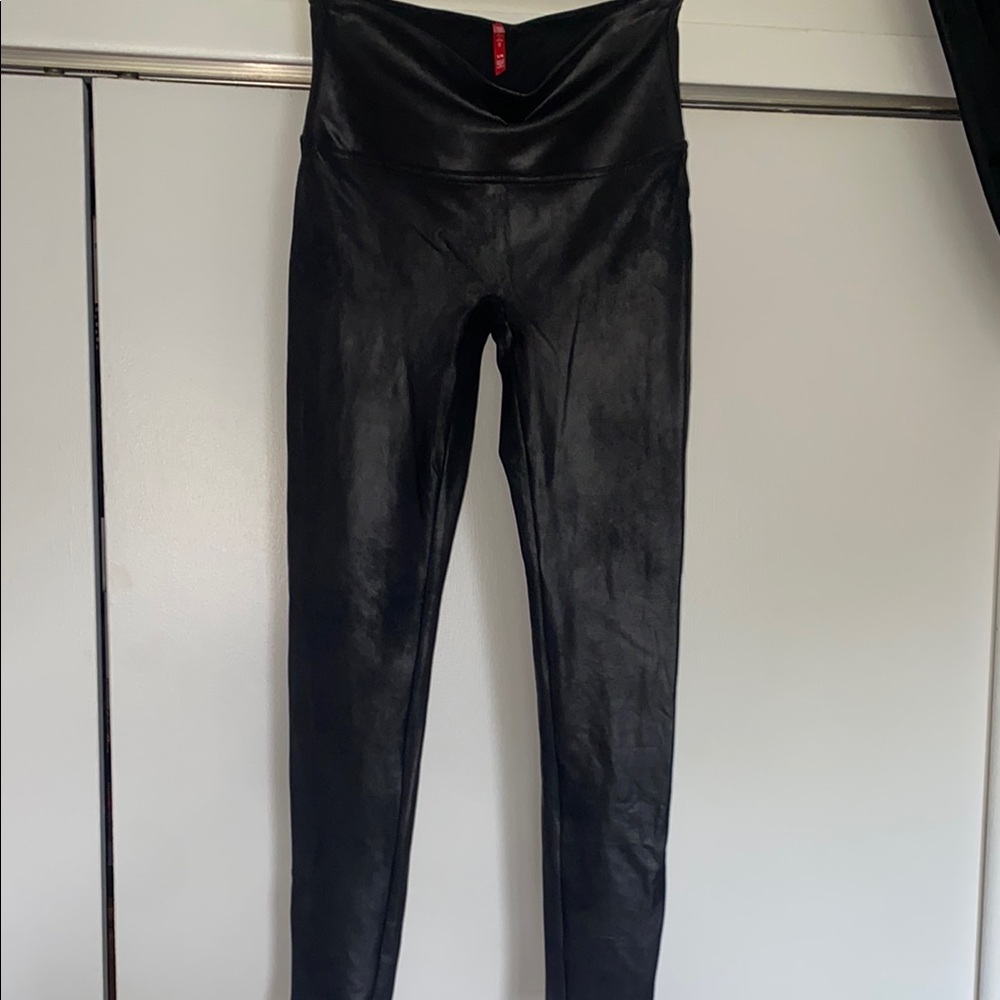 SPANX Faux leather Black Leggings